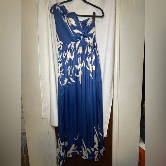 NWT Retro Stage Navy and White Sleeveless Sundress Asymmetrical Strap Size XL - Picture 1 of 11